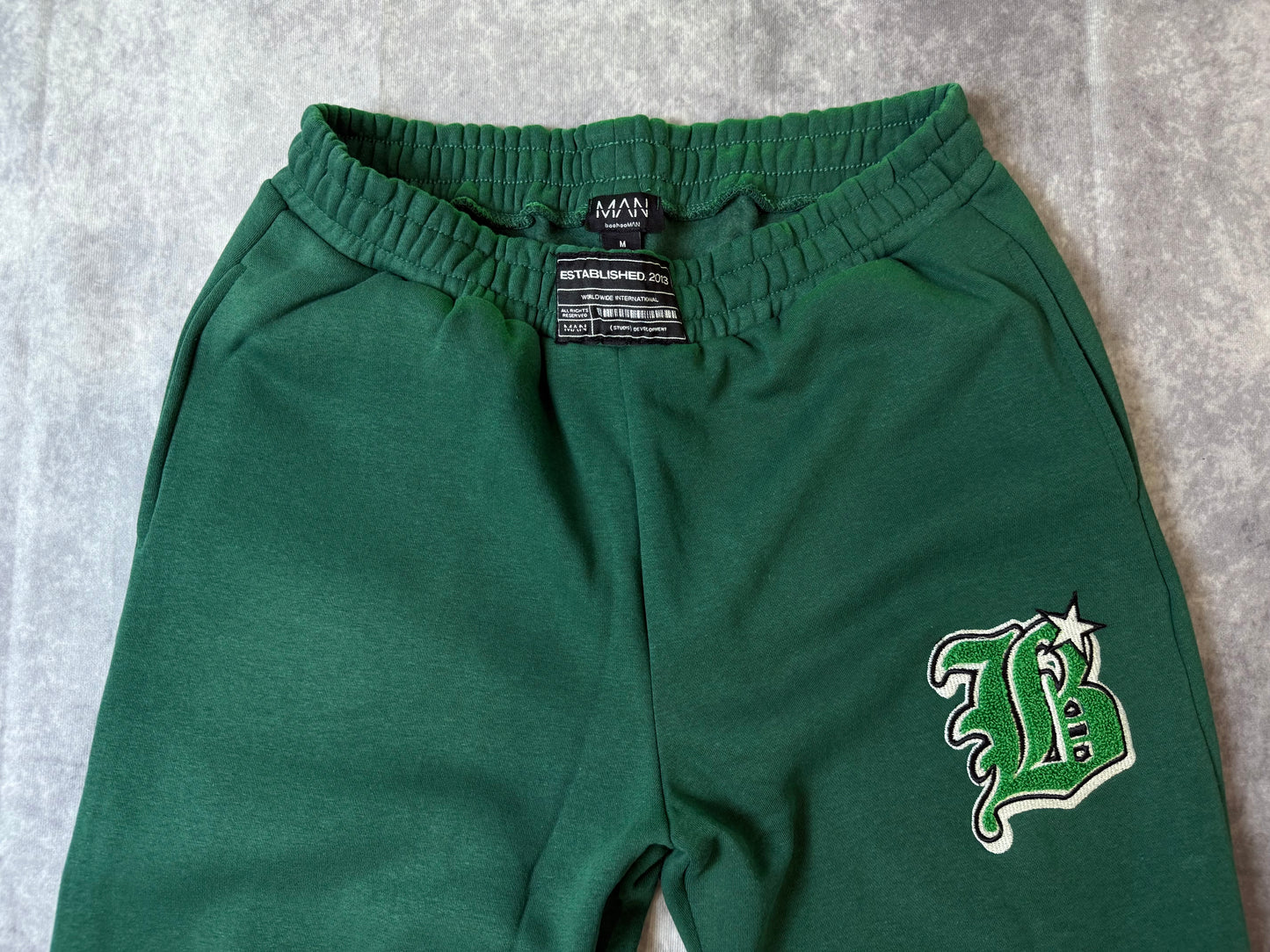 Oversized Varsity Applique V Neck Sweatshirt Tracksuit