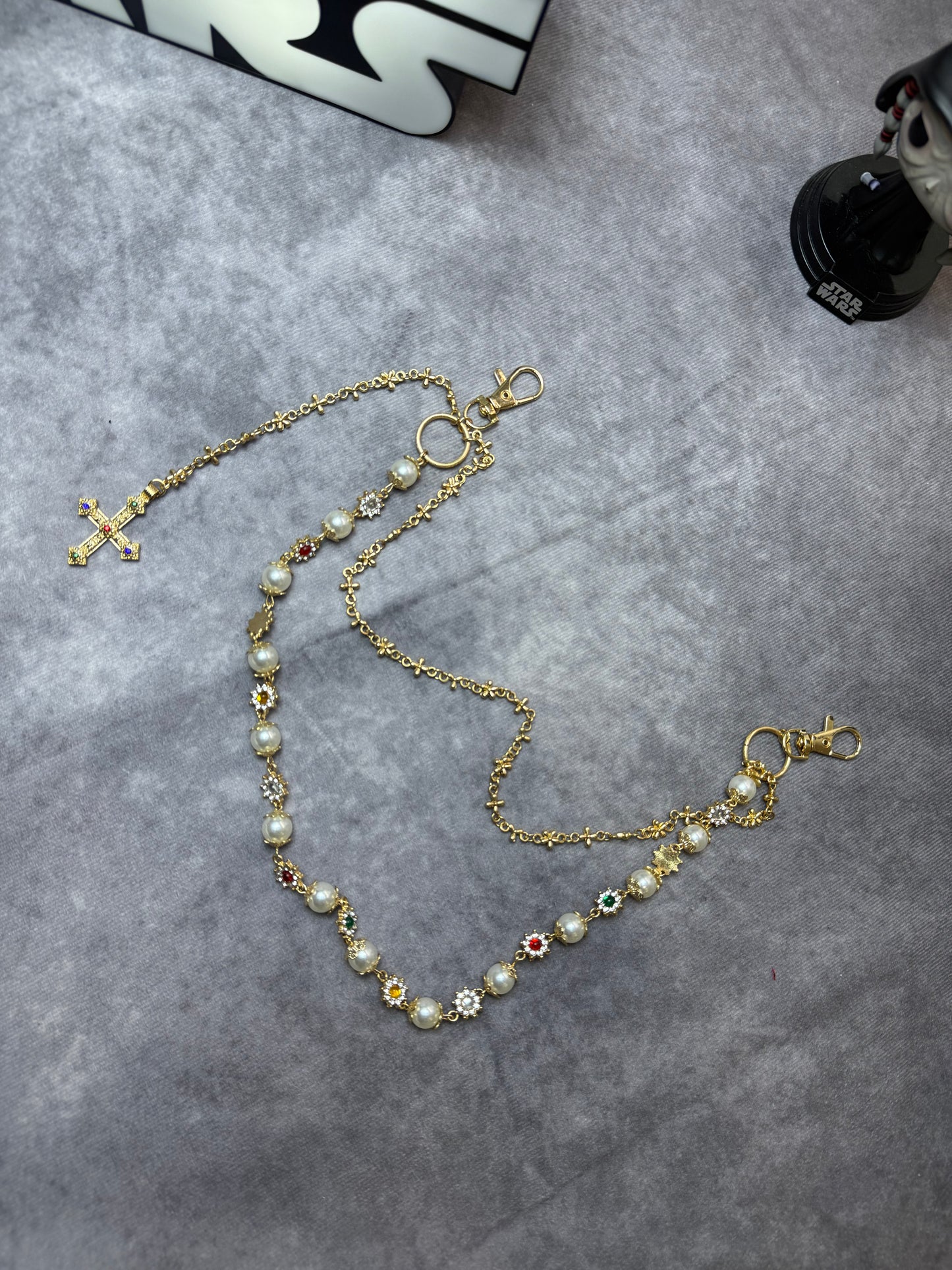 Vintage Luxurious Multi-Layer Rhinestone & Faux Pearl Waist Chain