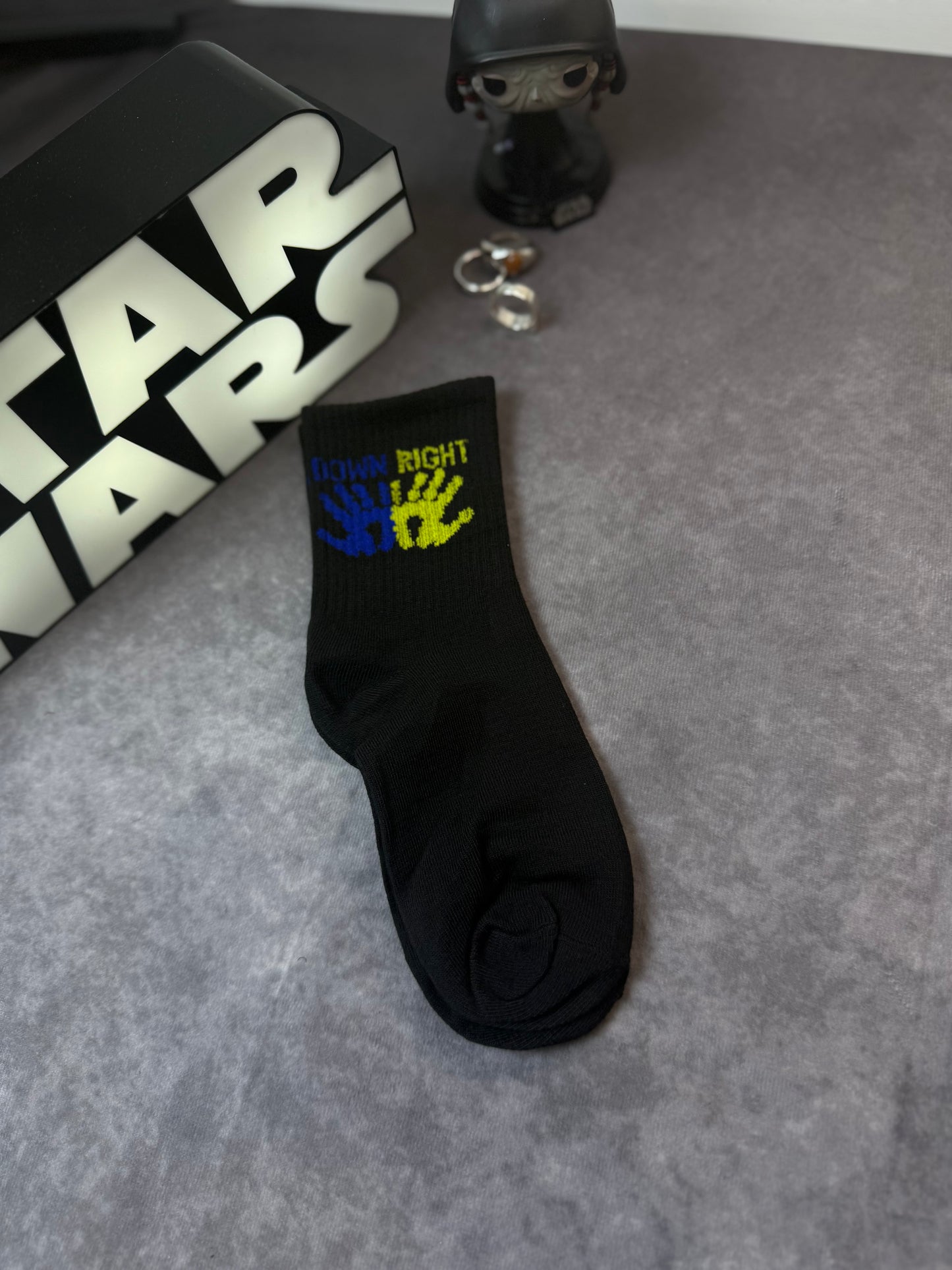 Socks Random Style Black & White Unisex Graffiti Design