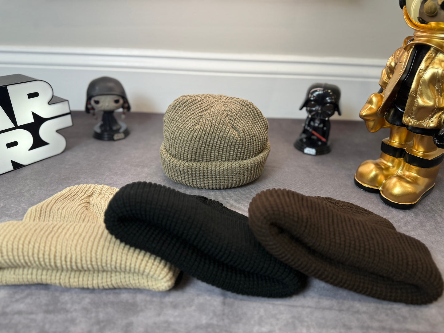 Men's Solid Color Beanie Hat