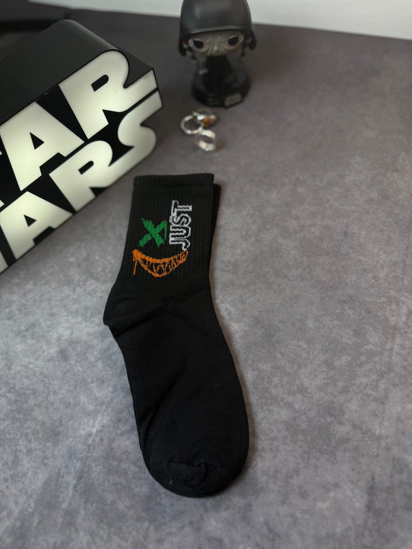 Socks Random Style Black & White Unisex Graffiti Design
