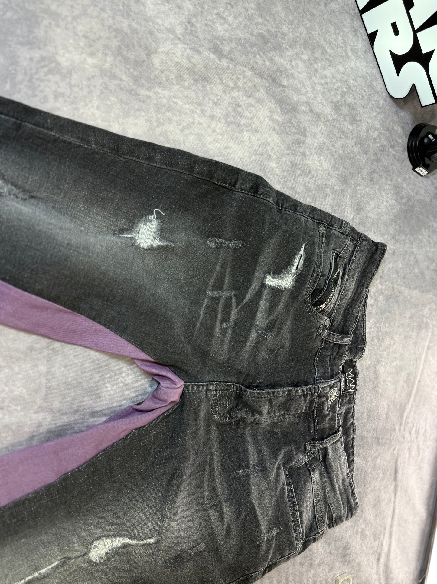 Skinny Stretch Gusset Detail Flared Jeans