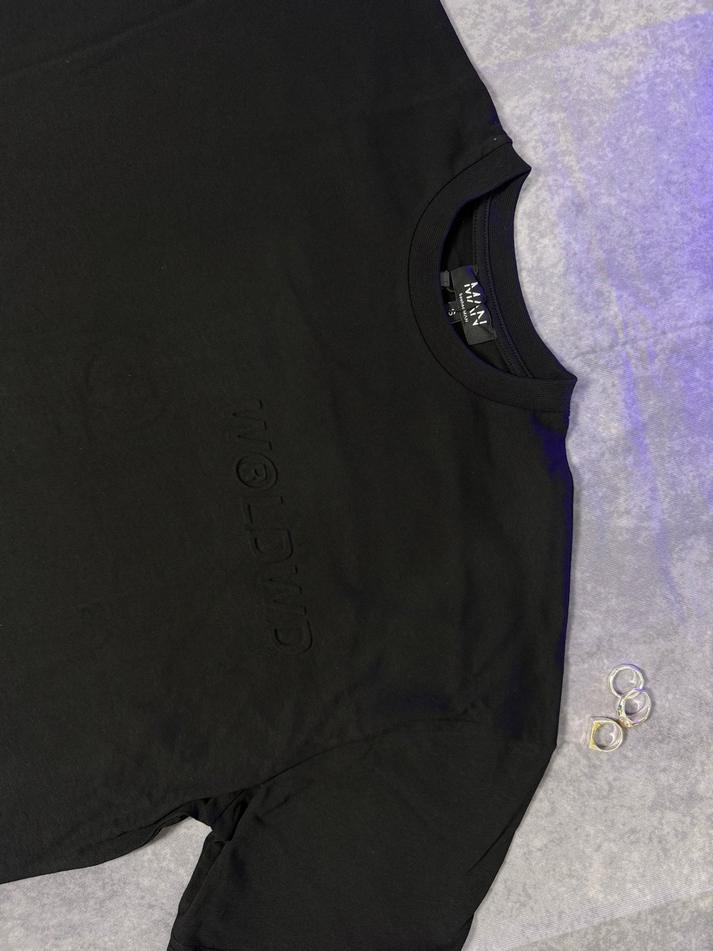 Tall Oversized Worldwide Embossed T-Shirt