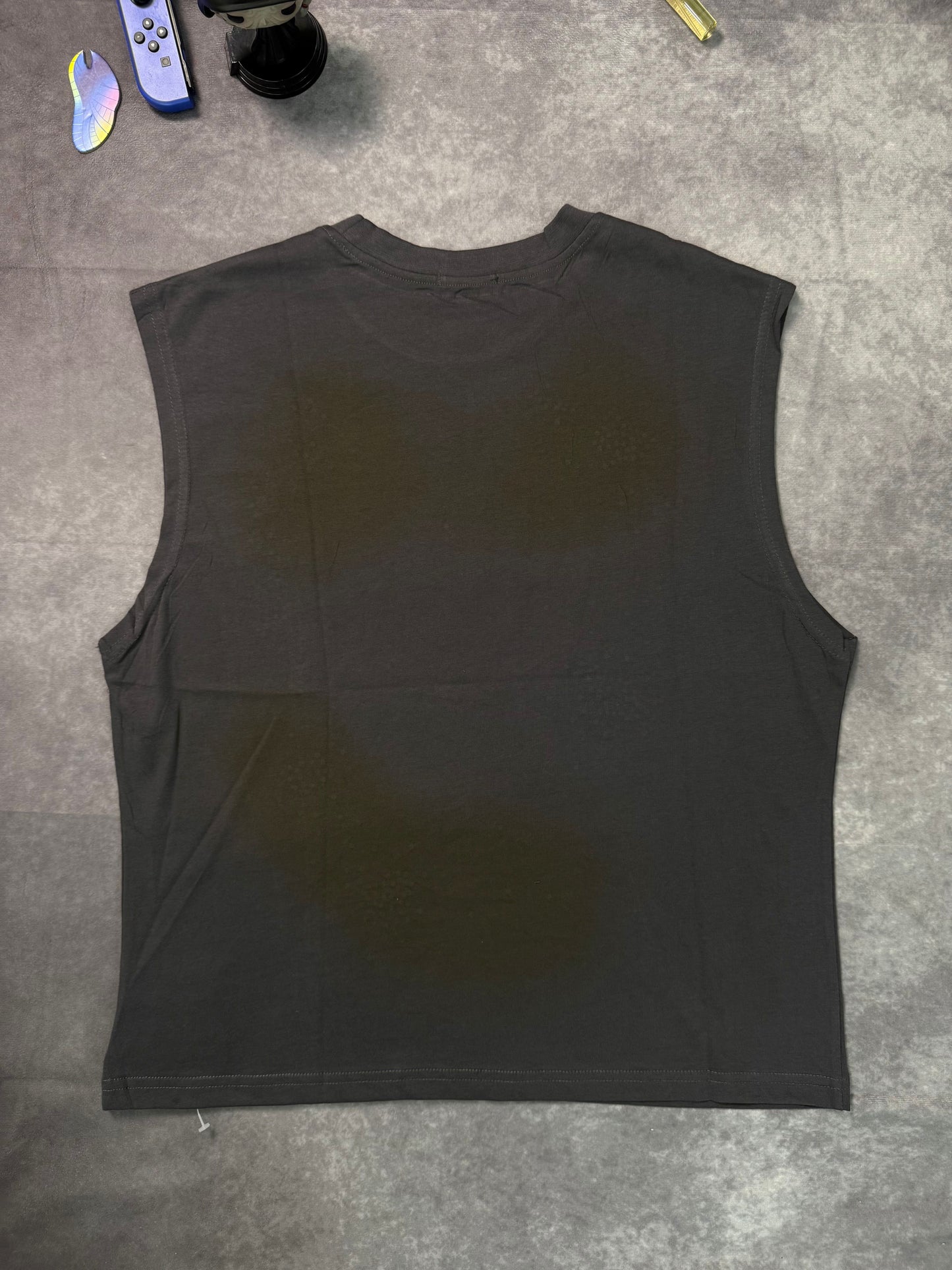 Boxy Fit Washed Rhinestone Tank