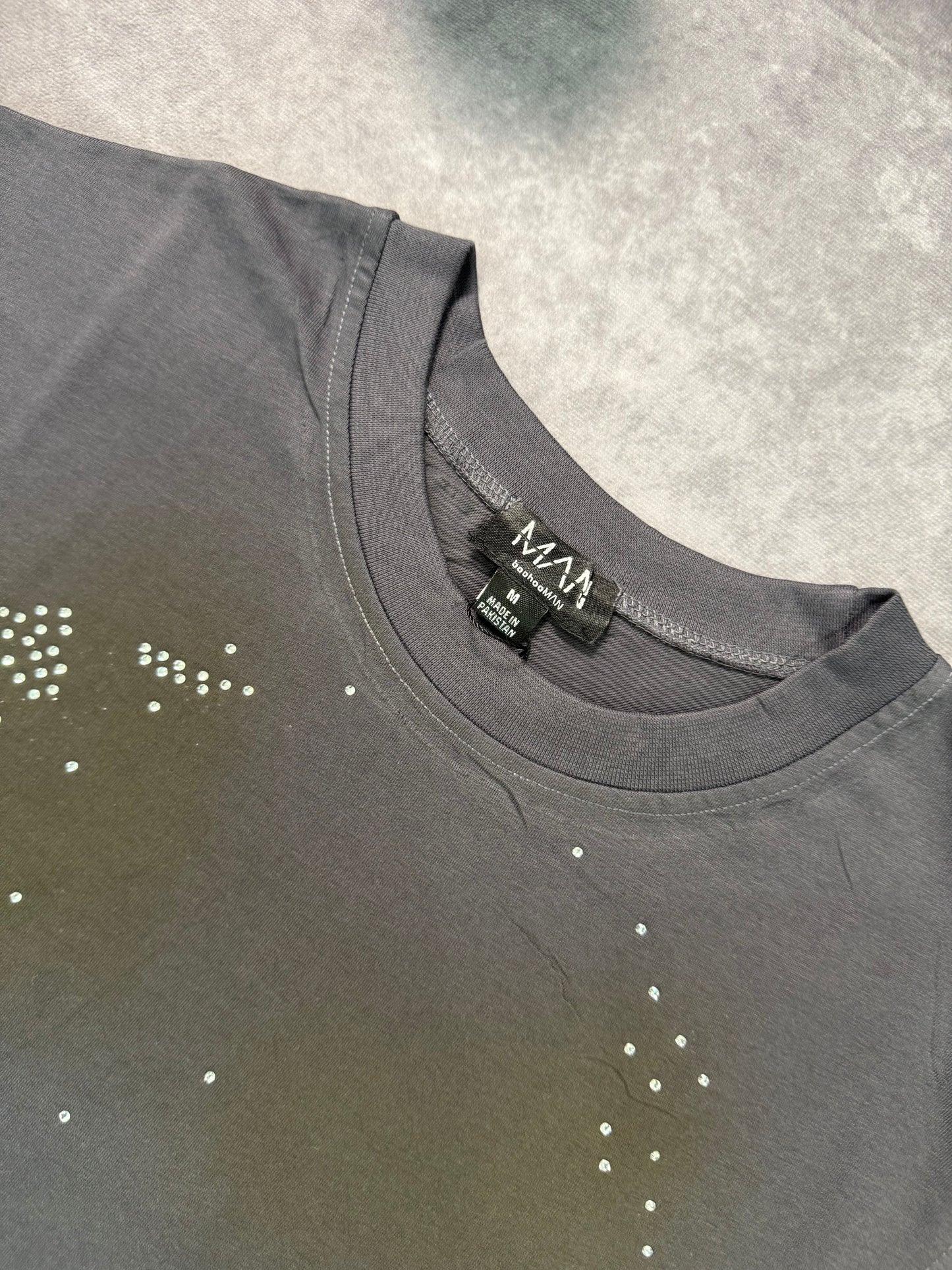 Boxy Fit Washed Rhinestone Tank