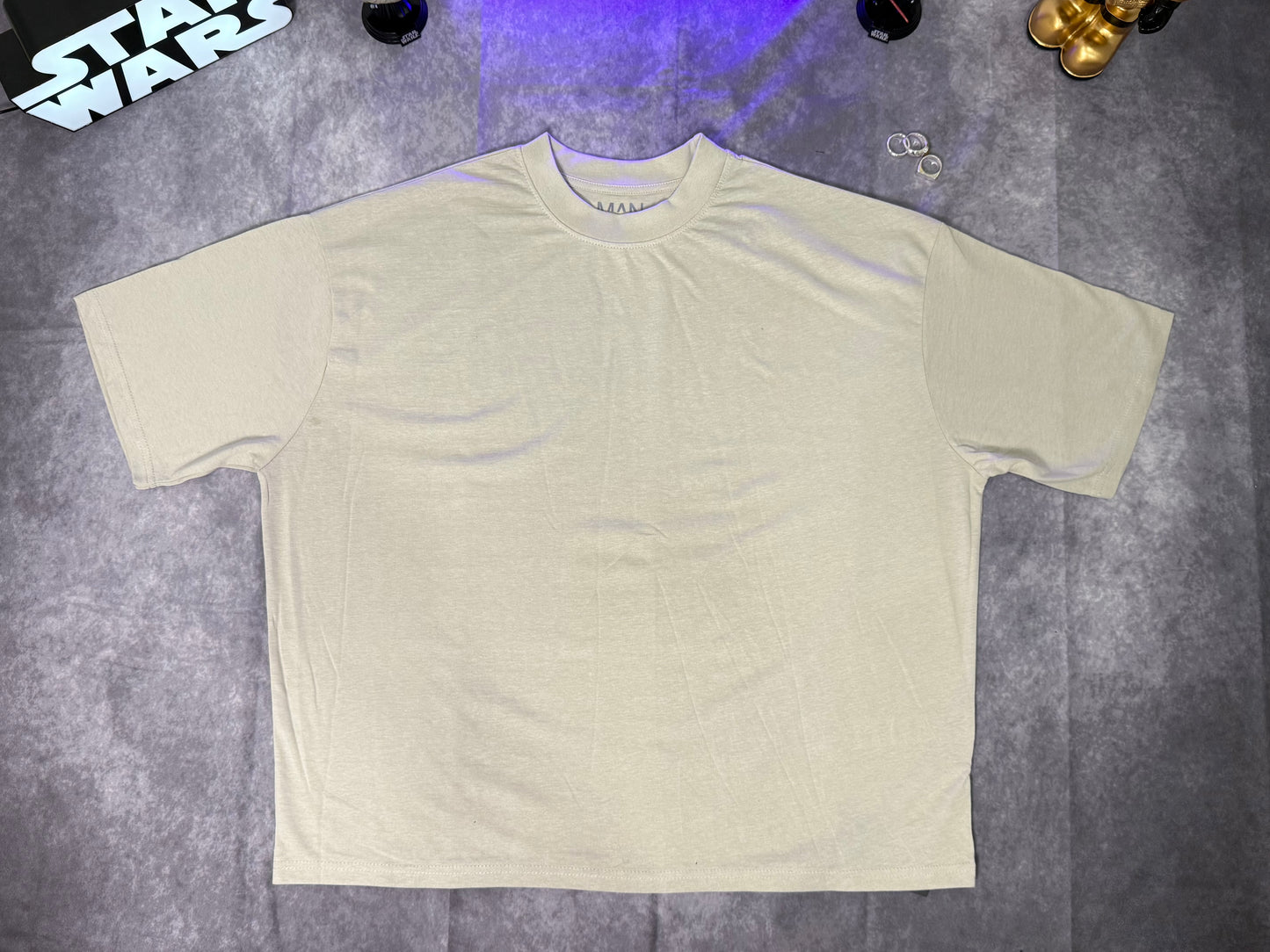 Basic Oversized Boxy Extended Neck T-shirt