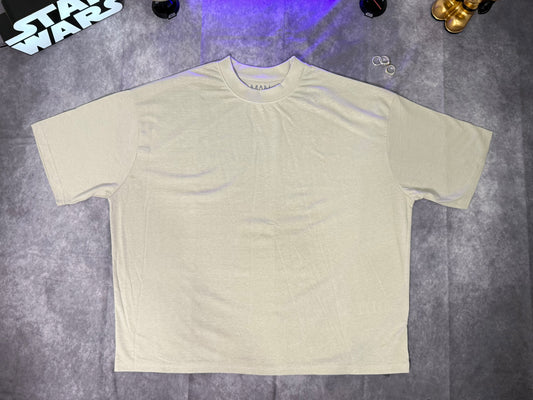 Basic Oversized Boxy Extended Neck T-shirt