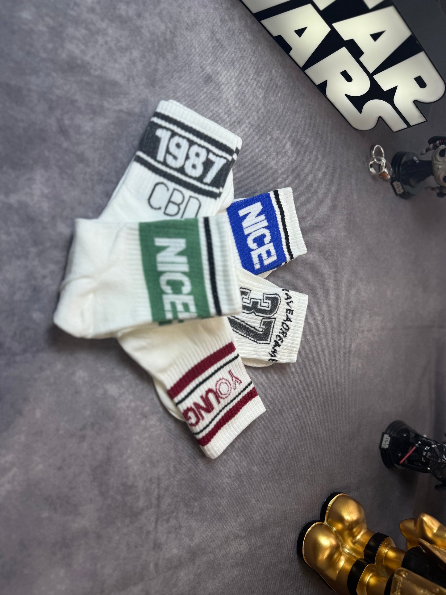 Socks With Letter &amp; Number Patterns, Fall