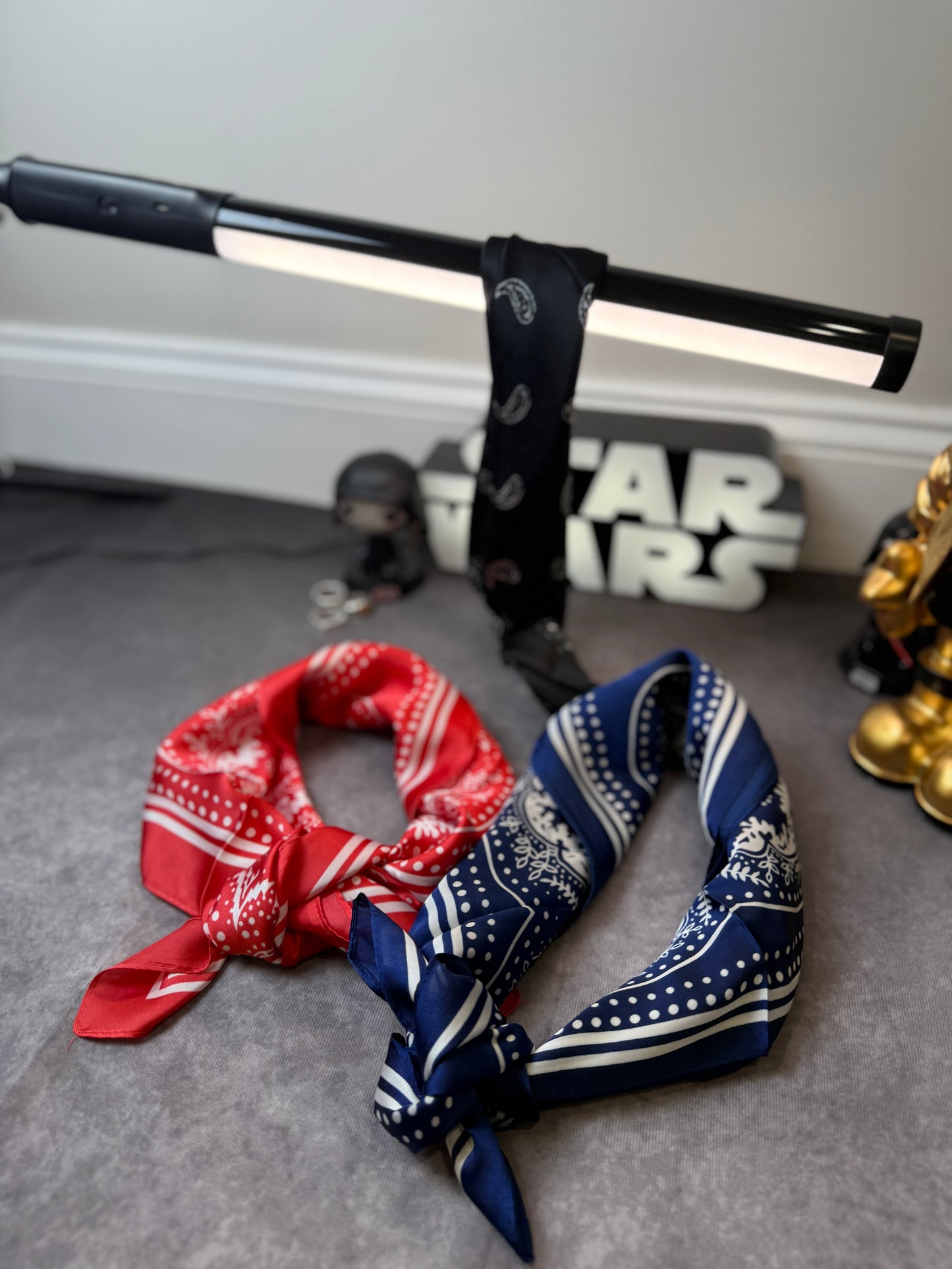 Paisley Print Faux Silk Men's Bandana