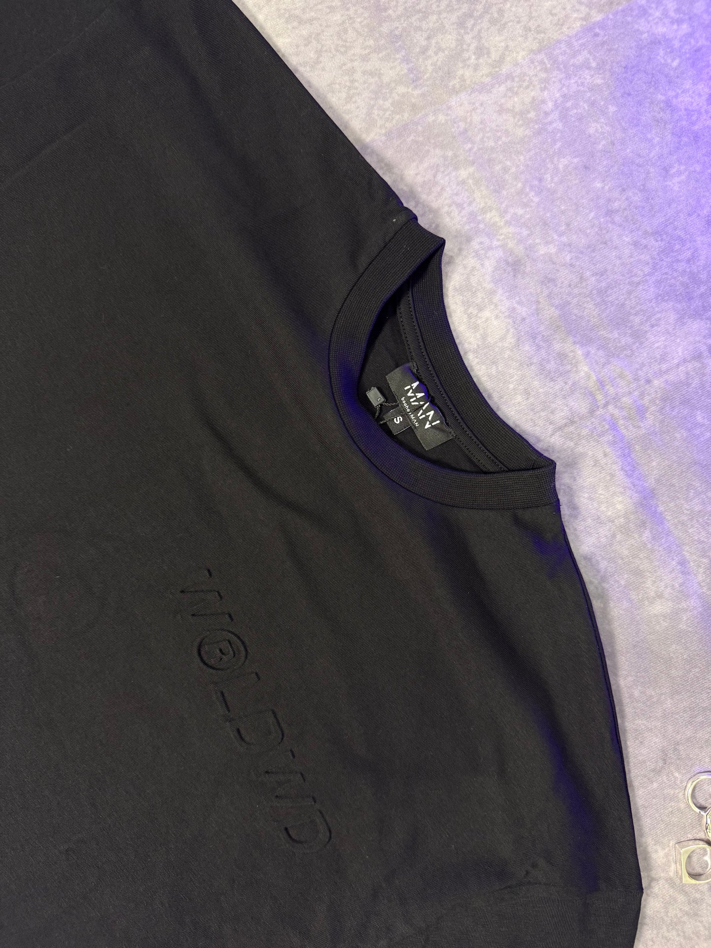 Tall Oversized Worldwide Embossed T-Shirt