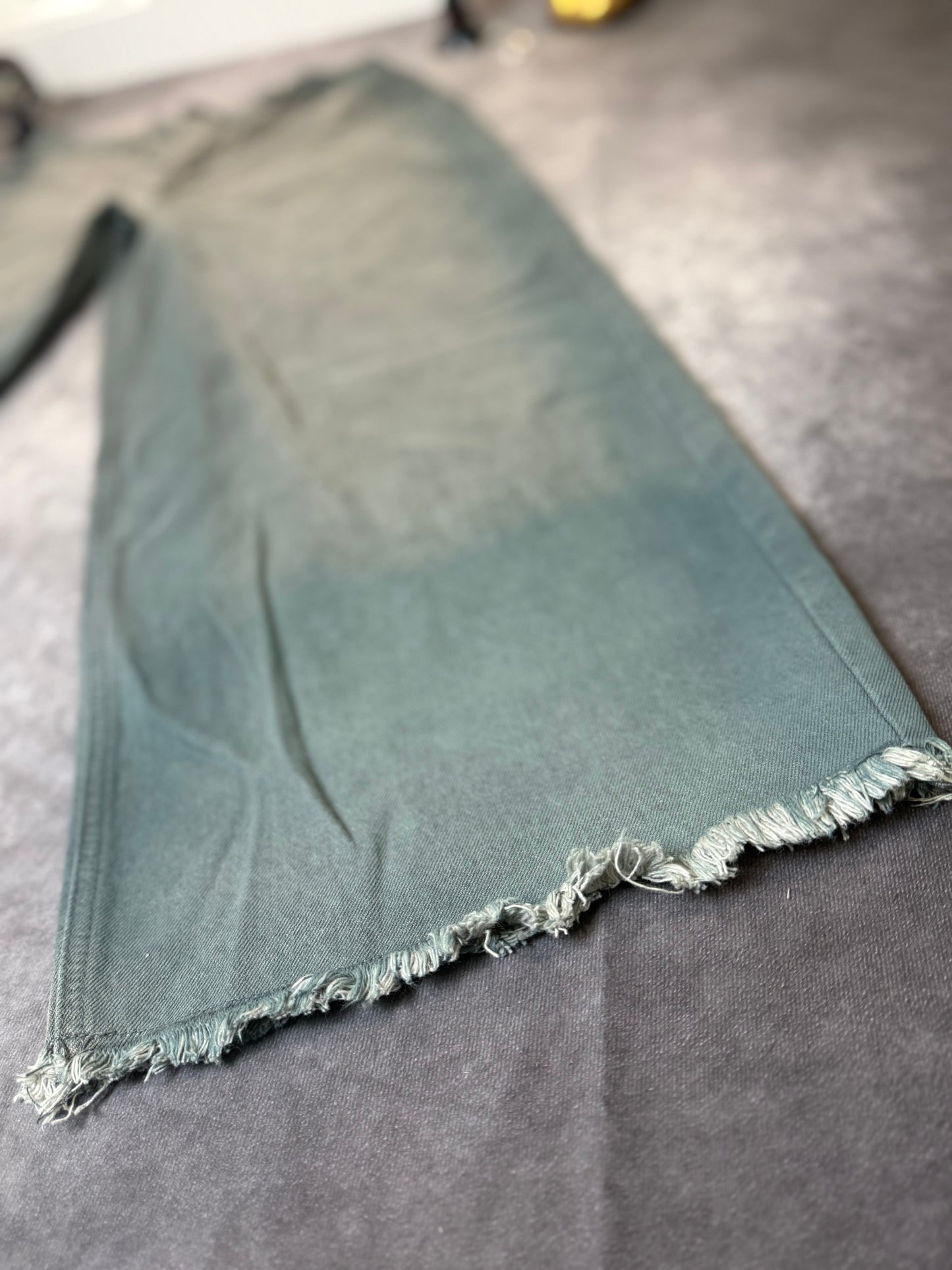 Baggy Rigid Bleach Seam Jeans In Mid Grey