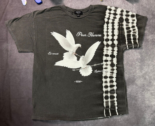 Oversized Bleach Tie Dye Graphic T-shirt