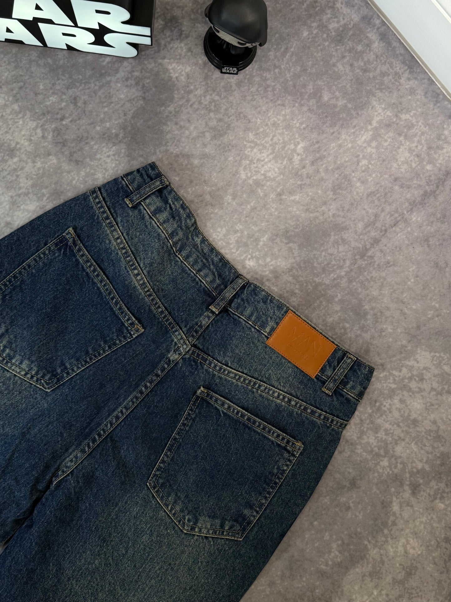 Tall Slim Rigid Flare Distressed Gusset Panel Acid Washed Jeans