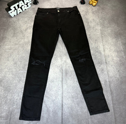 Tall Stretch Skinny Stacked Ripped Knee Jeans