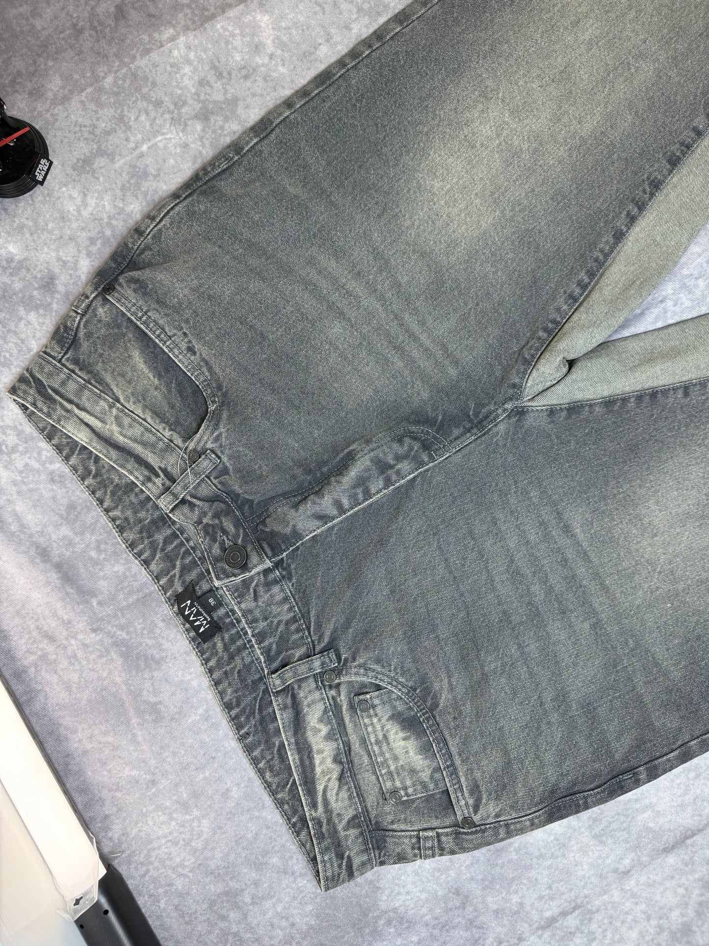 Plus Relaxed Rigid Flare Knee Rip Jeans