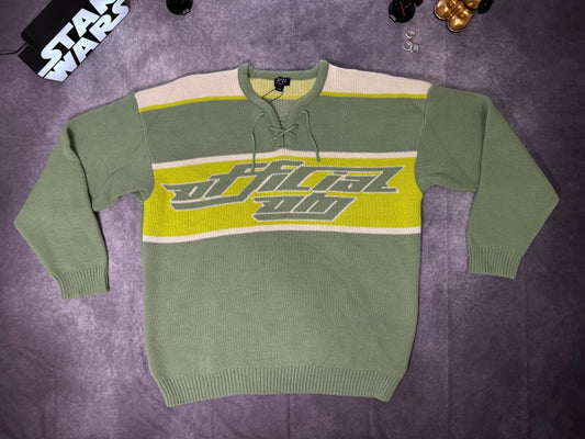 Tall Oversized Knitted Hockey Top With Tie Detail