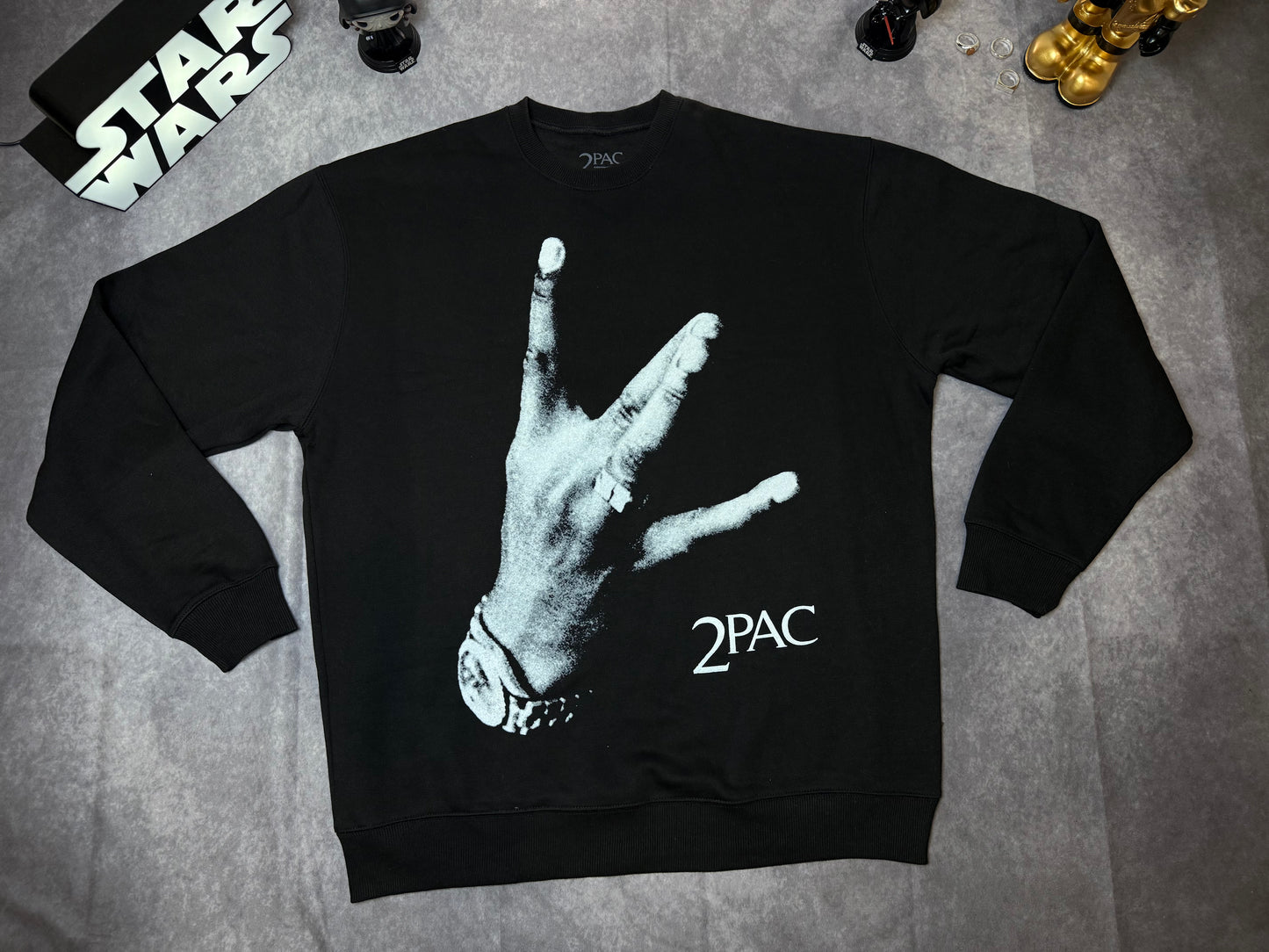Tall Oversized Tupac License Print Sweatshirt