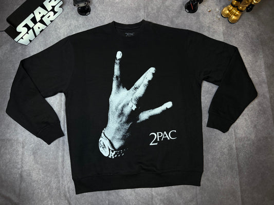 Tall Oversized Tupac License Print Sweatshirt
