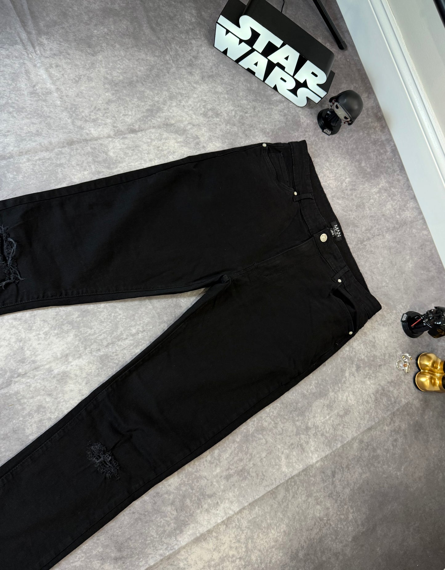 Tall Stretch Skinny Stacked Ripped Knee Jeans