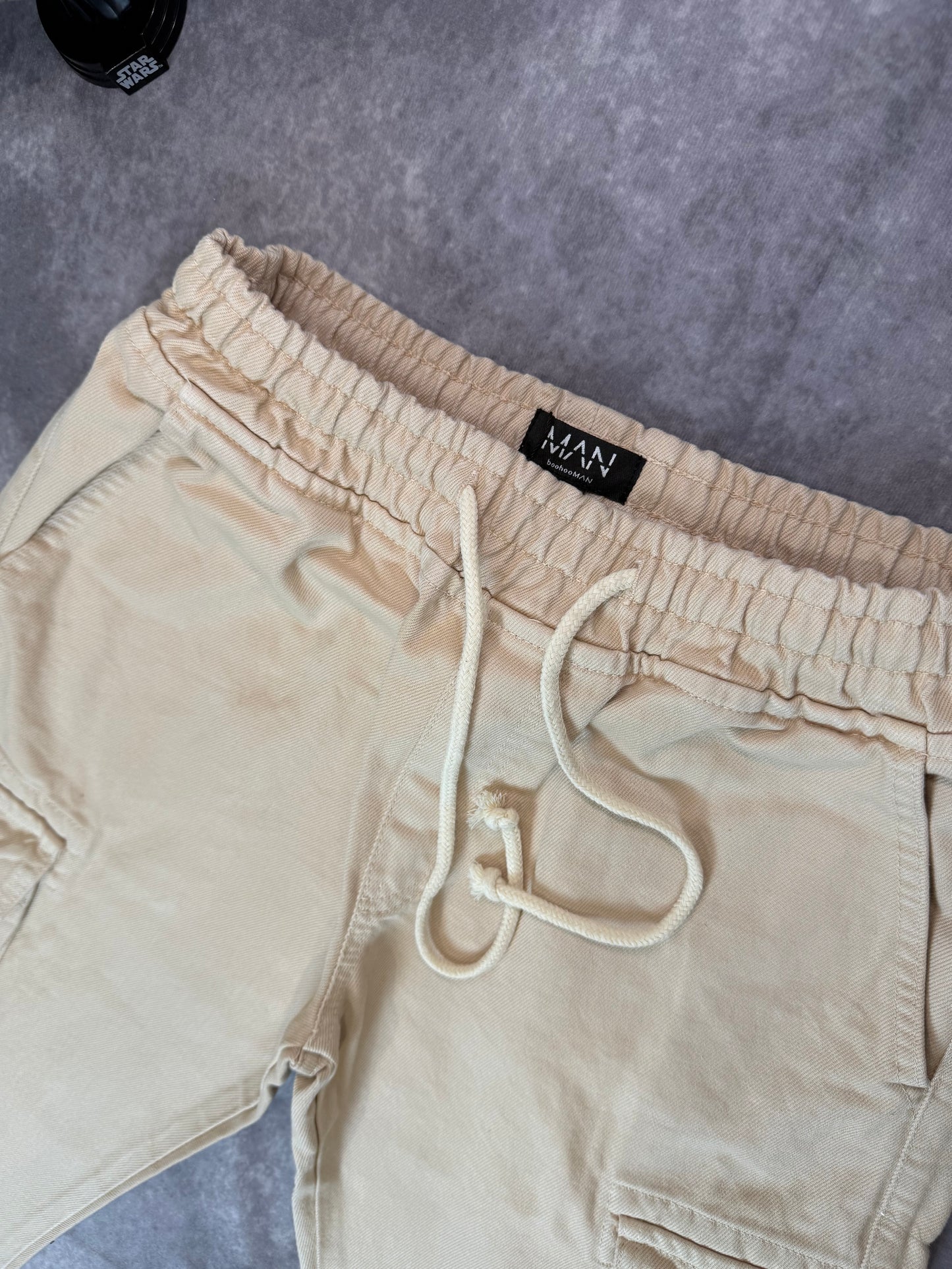 Popper Hem Multi Cargo Pocket Relaxed Fit Flared Jeans