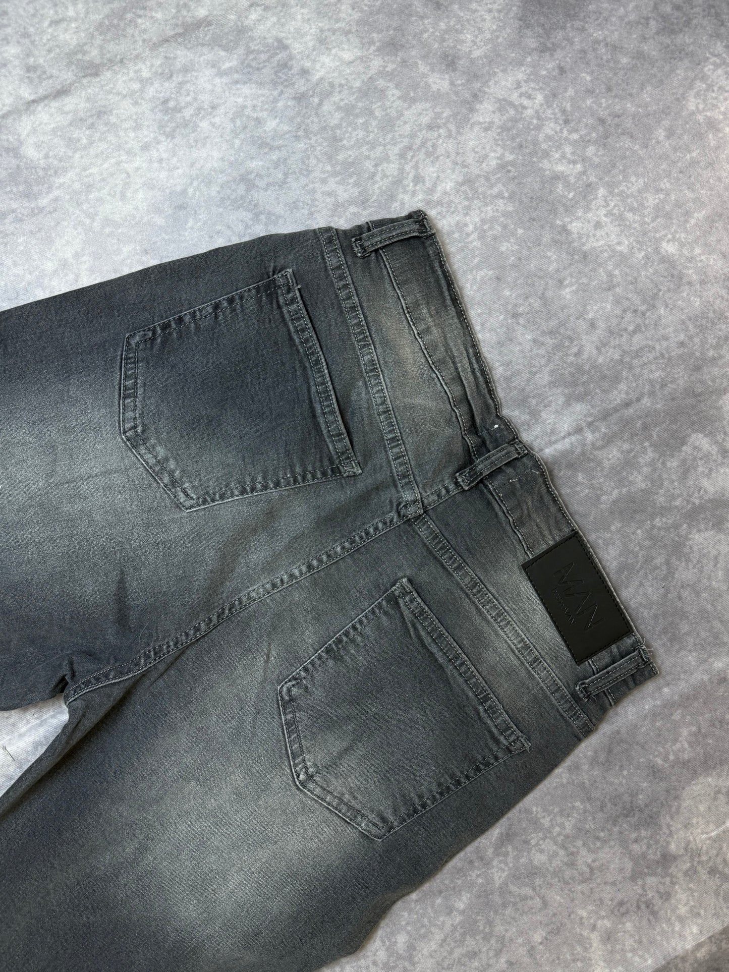 Tall Skinny All Over Ripped Bleached Paint Splatter Jeans