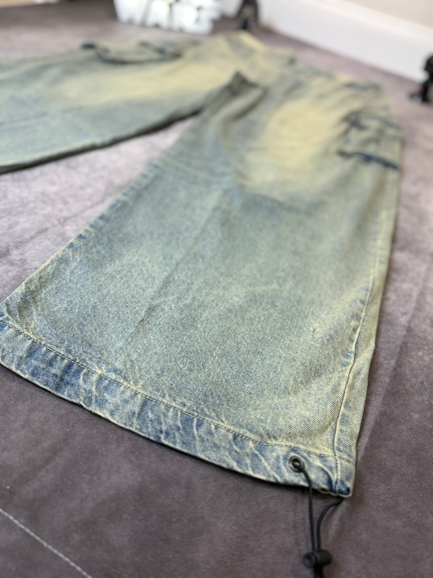 Tall Denim Cargo Parachute Jeans