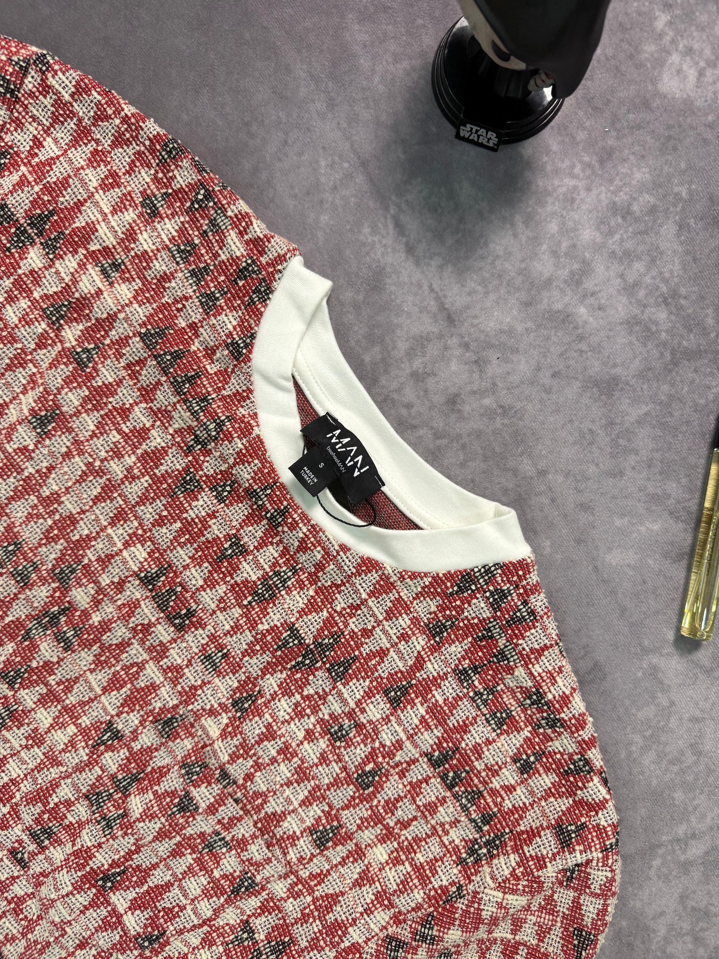 Tall Oversized Jacquard Geo T-shirt