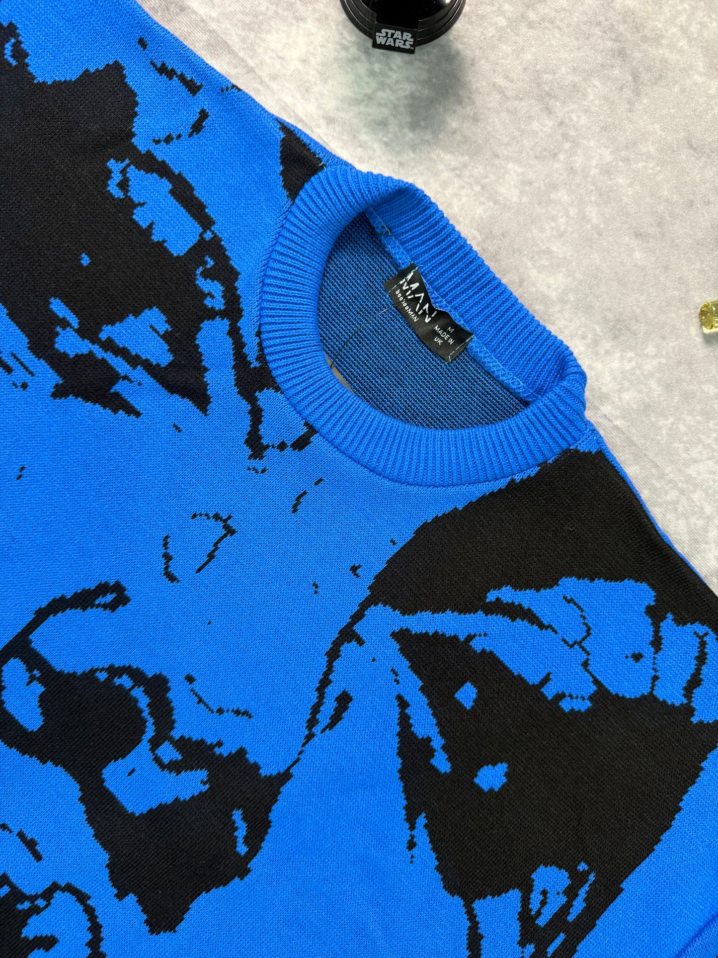 Oversized Line Drawing Knitted T-shirt