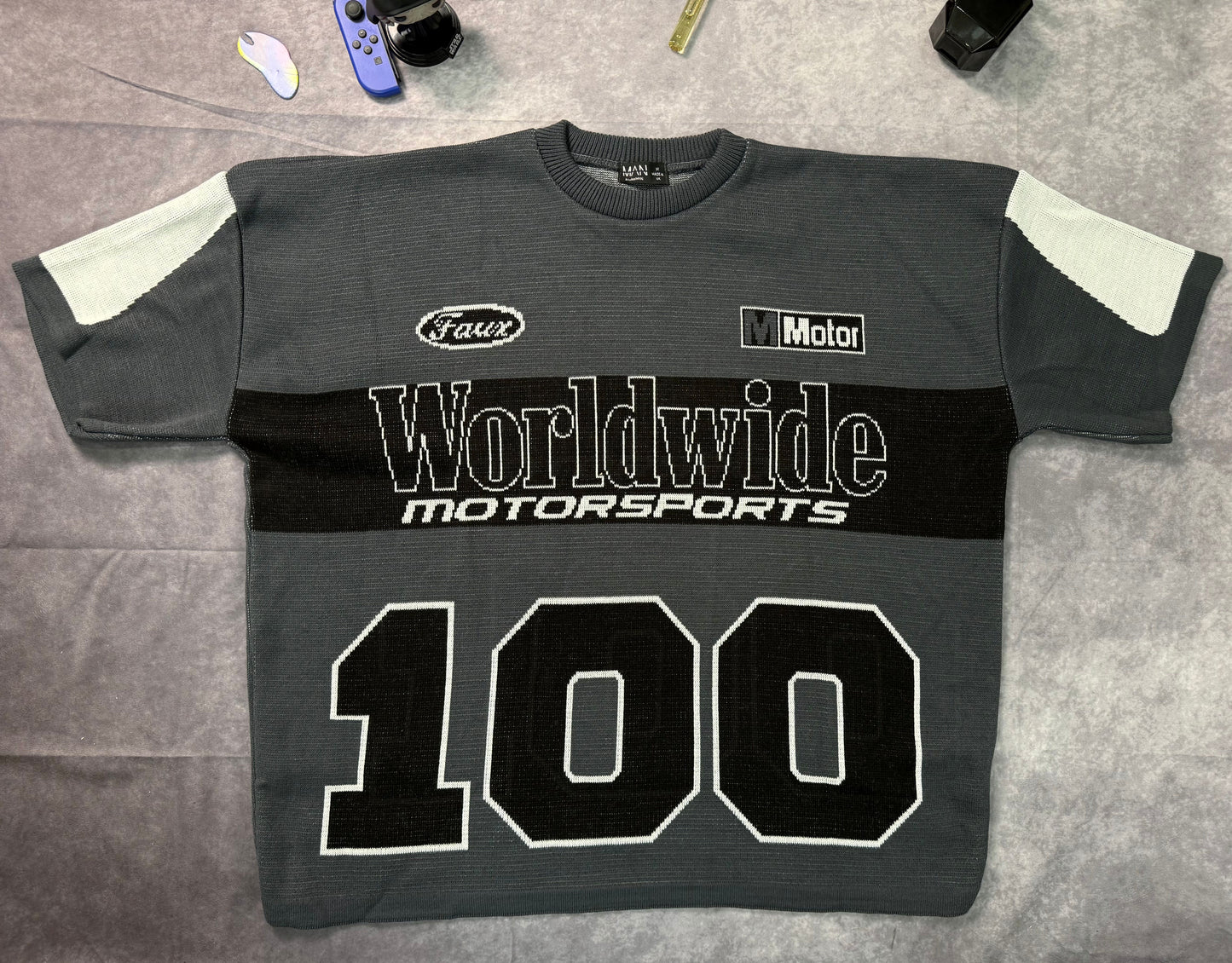 Oversized Moto 100 Knitted T-Shirt