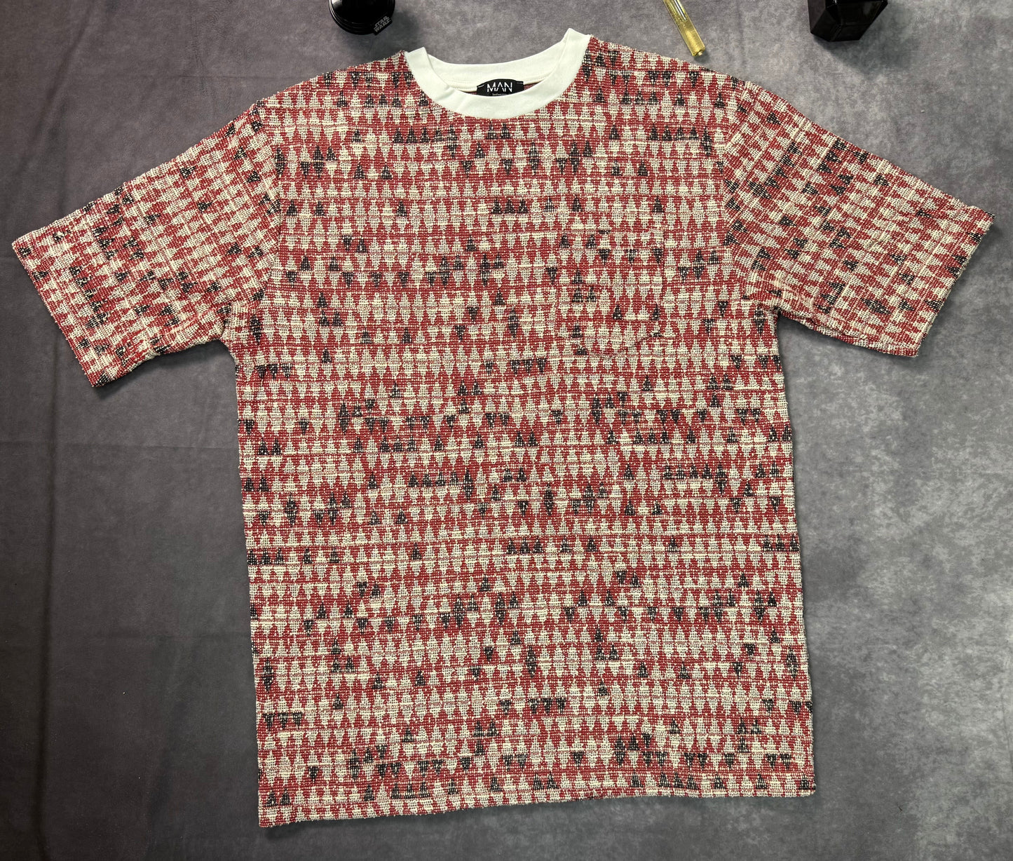 Tall Oversized Jacquard Geo T-shirt