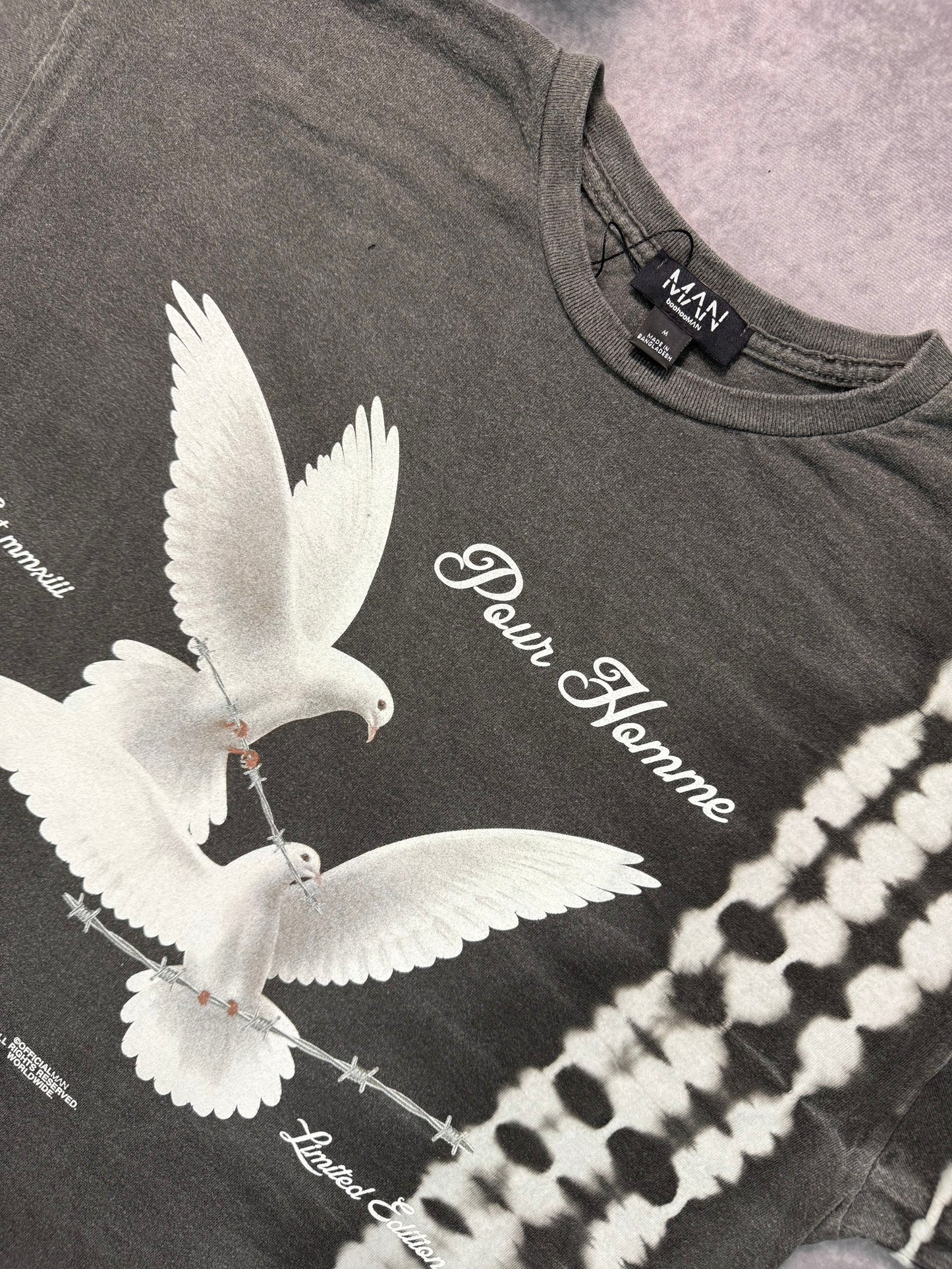 Oversized Bleach Tie Dye Graphic T-shirt
