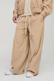 Elasticated Waist Baggy Extended Drawcords Corduroy Pants