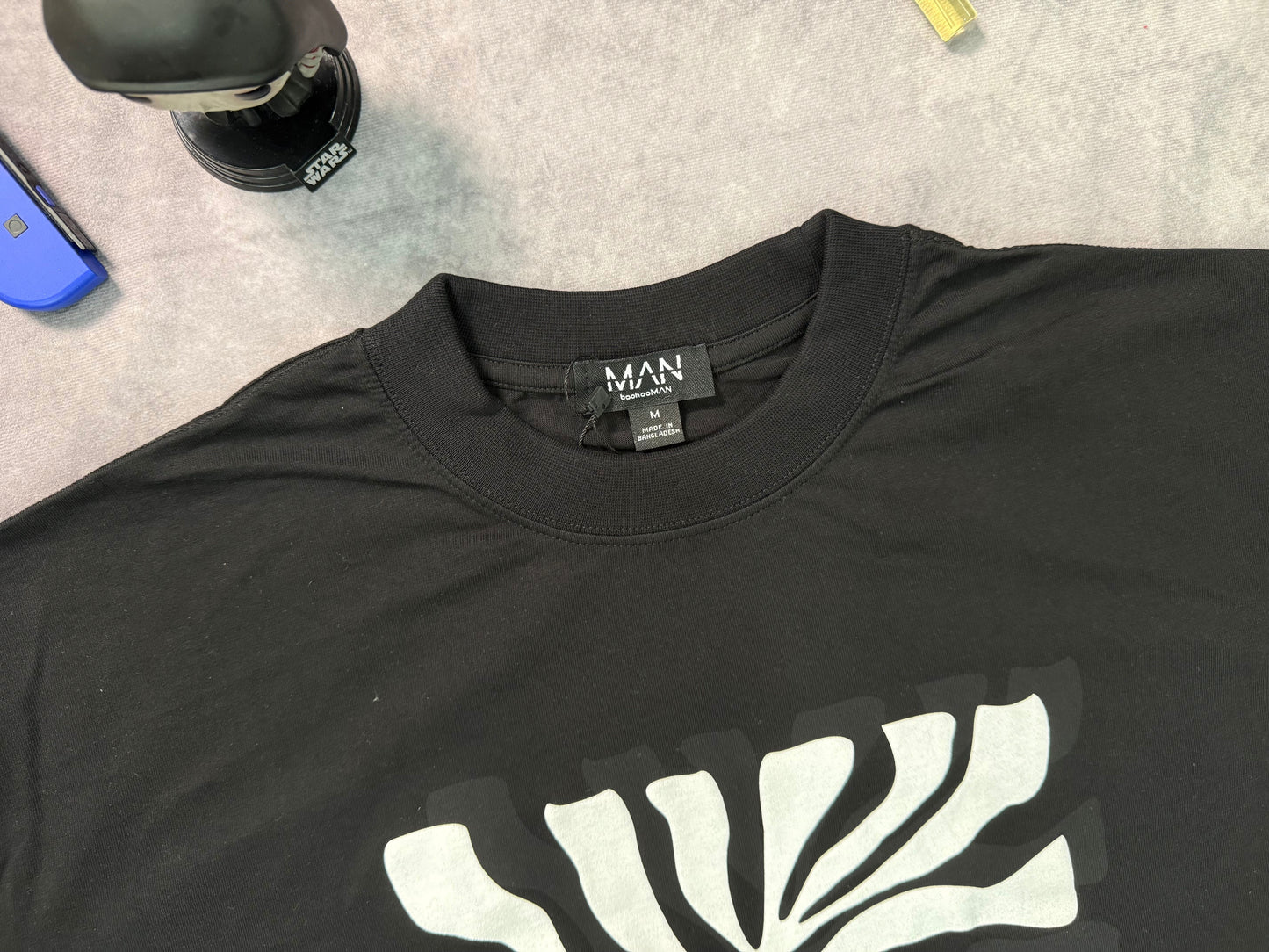 Oversized Boxy Leaf Puff Print T-Shirt